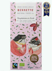 Gifts Under 65: Add on: Bennetto Chocolate - Raspberries in Dark