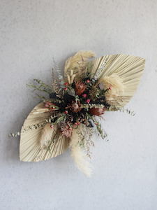 Auckland Dried Floral For Hire: Sienna Dried Floral Wall Arrangement | Auckland Hire