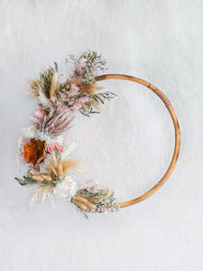 Neutral Blush 50cm Rattan Wreath