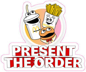 Mcdonalds: 6 steps sticker - present the order 60mmx60mm