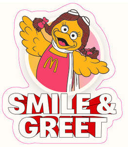 Mcdonalds: 6 steps sticker - smile and greet 60mmx60mm