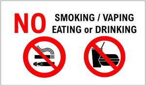 Mcdonalds: No Smoking Vaping Eating or Drinking A5 size