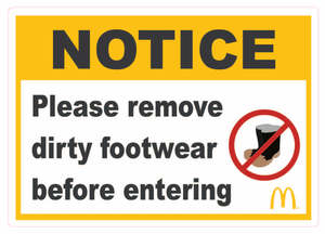 No Dirty Footwear A5 size