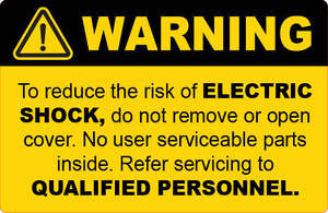 Mcdonalds: WARNING ELECTRIC SHOCK - 10CMX6.5CM