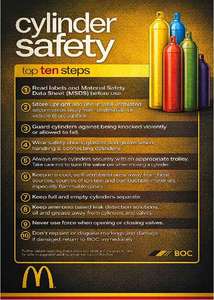 Mcdonalds: Cylinder Safety Top 10 tips Poster