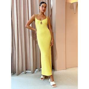Bec and Bridge Effie Knit Key Maxi Dress (Daffodil Yellow)