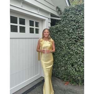 Size 8: Caitlin Crisp Wilmer Dress (Limoncello)