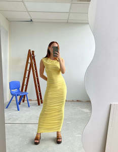 Size 8: Ruby Bounce Mesh Tank Dress