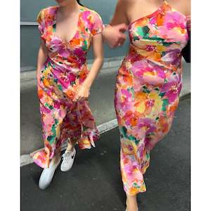 Ruby Kata Silk Midi Dress (Cap Sleeve)