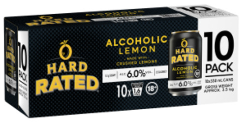 Hard Rated 10 pack 330ml cans