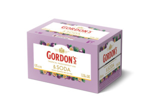 Gordons Passionfruit Gin & Soda 12 Pack