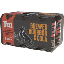 Tui Bourbon & Cola 6 pack cans