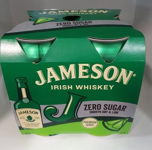 Jamesons & Zero Dry Lime 4 pack cans
