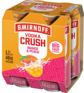 Smirnoff Crush Mango & Peach 4 pack