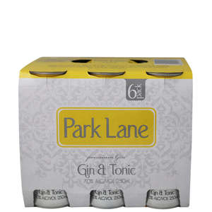 Gin Rtd: Park Lane G&T 6 pack