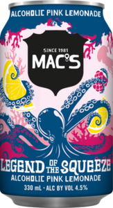Macs Alcoholic Pink Lemonade 10 pack cans