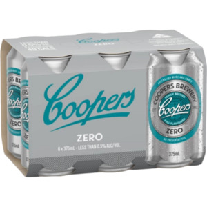 Coopers Zero 6 pack cans