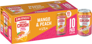 Smirnoff Crush Mango Peach 10 pack cans