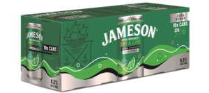 Jameson Lime & Zero Sugar Dry 10 pack cans