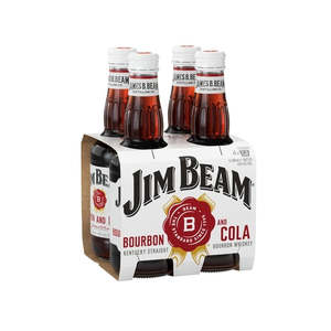 Jim Beam & Cola 4 pack bottles