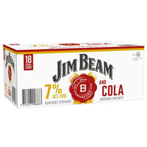 Jim Beam & Cola 7% 18 pack 250ml cans