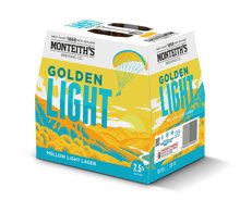 Low Alcohol: Monteiths Golden Light 12 pack bottles