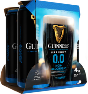 Low Alcohol: Guinness 0.0% 4 pack cans
