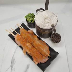 Poultry Eggs: Chicken Kebabs Macadamia Satay