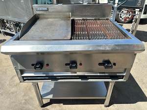 Blue seal Commercial Gas Griddle With Hot Plate on Stand with Undershelf And Warranty