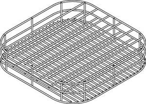 Rack Dish 435mm 7 Div Wire/Plas