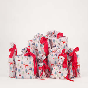 Fabric Gift Bags: Set of 10 bags SECONDS