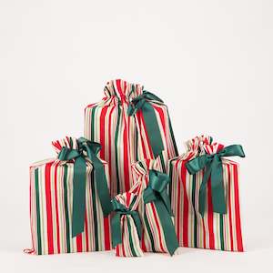 Sale: Christmas Stripes (Reusable Gift Bag Set)