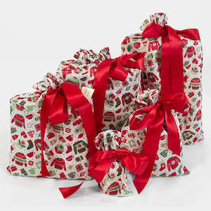 Reusable Gift Bags: Scandi Lusekofte (Reusable Gift Bag Set)