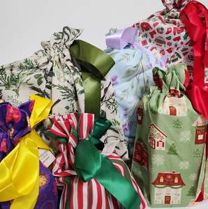 Christmas Mixed fabrics (reusable gift bags)