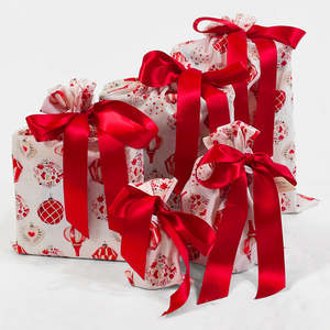 Christmas Baubles (Reusable Gift Bag Set)