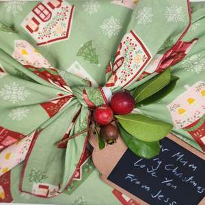 Folk Collection: Folk Julandsby - 4 Furoshiki Gift Wraps