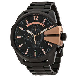 Diesel Chief Chronograph Black Dial Stainless Steel Men's Watch DZ4309