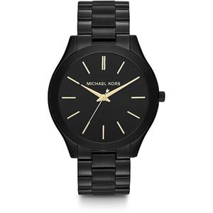 Michael Kors: Michael Kors Slim Runway Black Ion-plated Unisex Watch MK3221