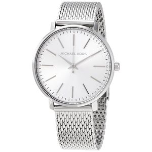Michael Kors: Michael Kors Pyper Quartz Crystal Silver Dial Ladies Watch MK4338