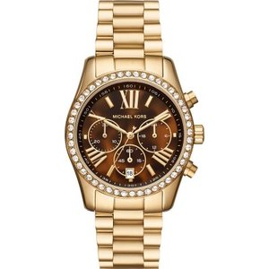 Michael Kors: Michael Kors Lexington Pave Chronograph Quartz Brown Dial Ladies Watch MK7276