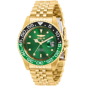 Mens Watches: Invicta Pro Diver Quartz Green Dial Sprite Bezel Men's Watch 36044