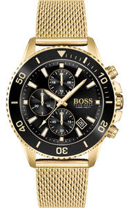 Mens Watches: Hugo Boss Admiral Gold Chronograph Men's Watch 1513906