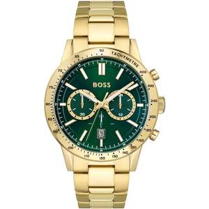 Mens Watches: Hugo Boss Allure Green Dial Gold Men's Watch 1513923