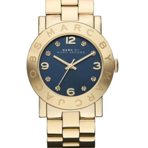 Womens Watches: Marc By Marc Jacobs Amy Black Women's Gold Classic Watch MBM8619