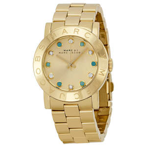 Womens Watches: Marc By Marc Jacobs Amy Dexter Gold dial Gold-tone Ladies Watch - MBM3215