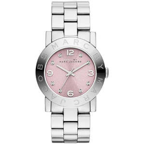 Womens Watches: Marc By Marc Jacobs Amy Pink Dial Silver Watch - MBM3300