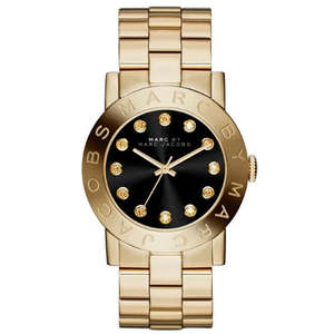 Womens Watches: Marc By Marc Jacobs Amy Glitz Black Dial Steel Ladies Watch - MBM3334