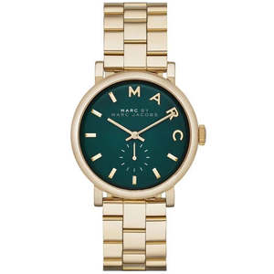 Womens Watches: Marc By Marc Jacobs Baker Green Dial Gold-tone Ladies Watch - MBM3245