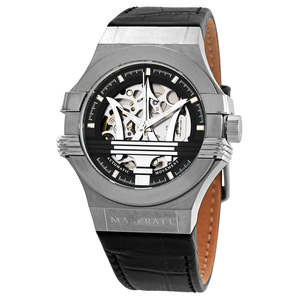 Best Sellers: Maserati Potenza Automatic Black Skeleton Dial Men's Watch R8821108038