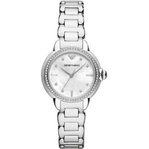 Emporio Armani Womens Watches: Emporio Armani Mia White MOP Silver Men's Watch - AR11596